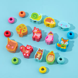 Nuovi Giocattoli Educativi in Legno per Bambini, Blocchi di Costruzione con Perline Alfanumeriche e Frutta, 100 Pezzi in Scatola Colorata, Interattivi e Cognitivi - Product Image 3