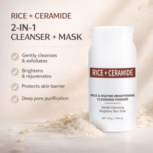 Limpiador Facial Suave Iluminador con Enzimas de Arroz Transfronterizo 50g con Ceramida, Empaque Neutro - Product Image 3