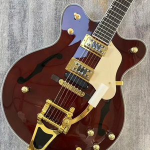<span class=keywords><strong>Chitarra</strong></span> Elettrica ES338 in Mogano, Professionale per Rock e <span class=keywords><strong>Jazz</strong></span>, con Pickup H-H e Sistema Tremolo - Product Image 3
