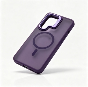 Étui magnétique mat pour <span class=keywords><strong>Samsung</strong></span> <span class=keywords><strong>Galaxy</strong></span> S24 S23 <span class=keywords><strong>Ultra</strong></span> <span class=keywords><strong>S22</strong></span> Plus, coque arrière givrée avec béquille métallique pour appareil photo - Product Image 6