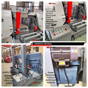 Nouvelle scie à ruban mécanique semi-automatique hydraulique Natie Gb4260 pour la découpe des métaux, engrenage 600x600mm, haute précision, moteur 7,5 kW - Product Image 3