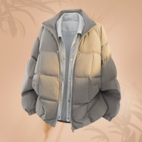 Veste d'hiver en duvet pour homme, veste légère décontractée à col montant, imperméable, coupe-vent, ample et chaude