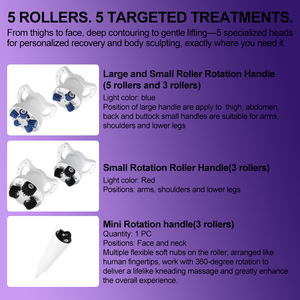 セルライト除去振動ボディリンパドレナージュセラピー360度回転インナーボールローラーマシン（5 in 1） - Product Image 5