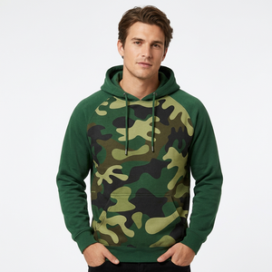 Men's Camouflage <b>Hoodie</b> Pullover Regular Sleeve Knitted <b>Fleece</b> Autumn Wear - Product Image 1