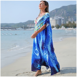 Women Clothing Casual African Print <strong>Kitenge</strong> Designs Traditional Dress Beach Dresses - Product Image 4