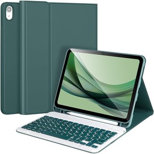 Étui clavier sans fil pour iPad 10e et 11e génération, housse de tablette en cuir PU avec support stylet intégré et béquille pliable - Product Image 6