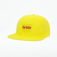 Casquette Snapback Broderie Tissu Jaune à la Mode pour Hommes et Femmes, Visière Plate, Style Hip Hop, Extérieur, Streetwear, Baseball