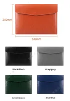 Portafolios de Cuero A4 de Gran Capacidad Personalizado, Carpeta Resistente al Agua para Oficina, Negocios, Almacenamiento, con Logotipo, Resistente al Agua, para la Escuela