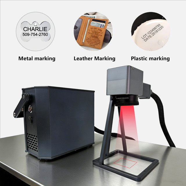 Handheld Laser Marking Machine Stainless Steel Portable Tire Marking Machine 20w 30w 50w Fiber Metal Engraving Machine