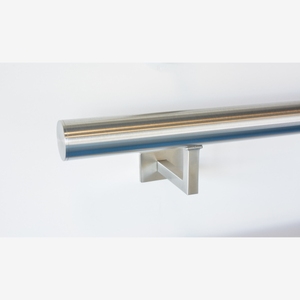 ราวจับติดผนัง P110204-T5 Ø INOX Aisi 304ผ้าซาตินแบบชนิดที่5มี3ตัวรองรับความยาว2.50ม. สำหรับบันได - Product Image 1