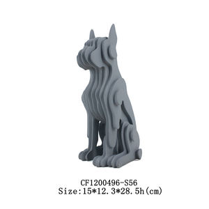Nouvelle tendance grossiste polyrésine <span class=keywords><strong>Origami</strong></span> finition chien Statue Animal pour décor de table - Product Image 3