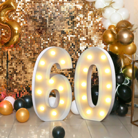 Lettre de marque personnalisée 4 pieds LED Light Up Giant Letters Numbers, Lettre de chapiteau de mariage, Lettre de chapiteau décoratif de fête