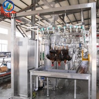 Petite machine d'abattage de poulet, plumeuse de poulet 300-500BPH ligne d'équipement d'abattage de volaille en afrique du sud