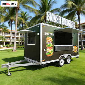 Kiosque à frites, chariots à café, remorques bar mobiles, remorques de concession pour hot-dogs et restauration rapide, en fibre de verre et aluminium, remorquables - Product Image 2
