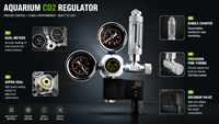 Régulateur de pression de CO2 intelligent pour aquarium, vanne électrique métallique pour aquarium planté, contrôle du dioxyde de carbone
