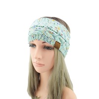 Großhandel Weihnachts-Feiertags-Stirnbänder für Damen: Gedrehtes, gestricktes, breites Haarband aus Acryl-Baumwolle mit hoher Elastizität und Wärmeisolierung