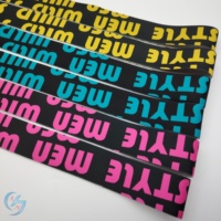Bande élastique en spandex/polyester tissée jacquard avec logo personnalisé imprimé, 2 cm, pour vêtements, pantalons, textiles de maison, sacs, chaussures, couture