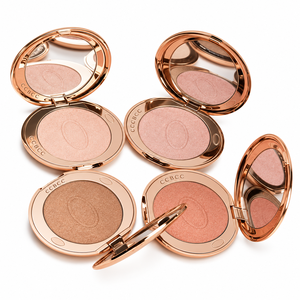 Poudre illuminatrice nacrée champagne, illuminateur multi-brillance pour le visage, illuminateur lumineux modulable - Product Image 2