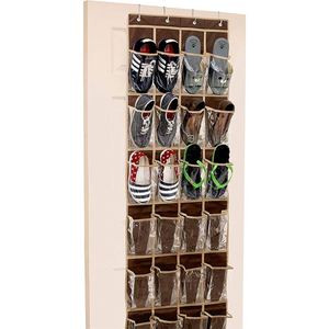 24 Mesh Pockets Eco-Friendly 30L Capacity Foldable Hanging <b>Shoes</b> Organizer Bag with 4 Door <b>Hooks</b> - Product Image 2