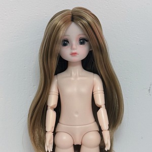Vente en gros de figurines articulées BJD de 30 cm, style coréen, avec maquillage, corps vierge, pour personnalisation et tenue sur mesure, faites à la main - Product Image 1