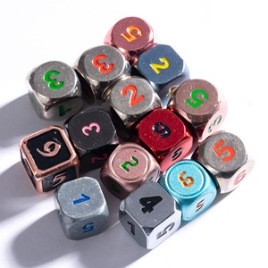 Faccub Phong Cách Mới Đa Diện Kim Loại Dnd Dice Số Lượng Lớn Tùy Chỉnh D6 <span class=keywords><strong>D</strong></span> & <span class=keywords><strong>D</strong></span> RPG Trò Chơi Hoa Thiết Kế Màu Đỏ Màu Xanh Tùy Chỉnh Bao Bì Quảng Đông - Product Image 2