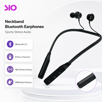 Écouteurs intra-auriculaires étanches en PC+ABS, autonomie longue durée, son stéréo, casque sportif