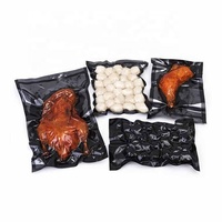 Sacs sous vide noirs anti-humidité prêts à l'emploi avec surface gaufrée thermoscellable pour riz et autres aliments, utilisation au congélateur