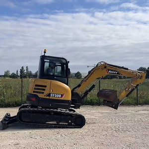 Mini-excavatrice écologique et puissante de 5 tonnes SY50U, excavatrice sur chenilles à rotation zéro, haute efficacité pour la construction urbaine - Product Image 1
