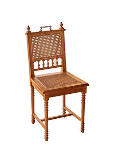 สไตล์ฝรั่งเศสโบราณไม้เนื้อแข็งอพาร์ทเมนต์ขนาดเล็กร้านอาหารหวายทอเก้าอี้รับประทานอาหารห้องนอนย้อนยุค - Product Image 6