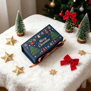 Dropshipping Shopify Christmas Tree Printed <b>Gift</b> <b>Box</b> <b>For</b> Candy Chocolate Holiday Favor <b>Empty</b> Storage Container - Product Image 6