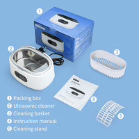 Skymen in Stock Huishoudelijke Brilreiniger Ultrasone Reiniger 660ml Digitale Make-up Kwast Ultrasone Reiniger voor Horloge Sieraden