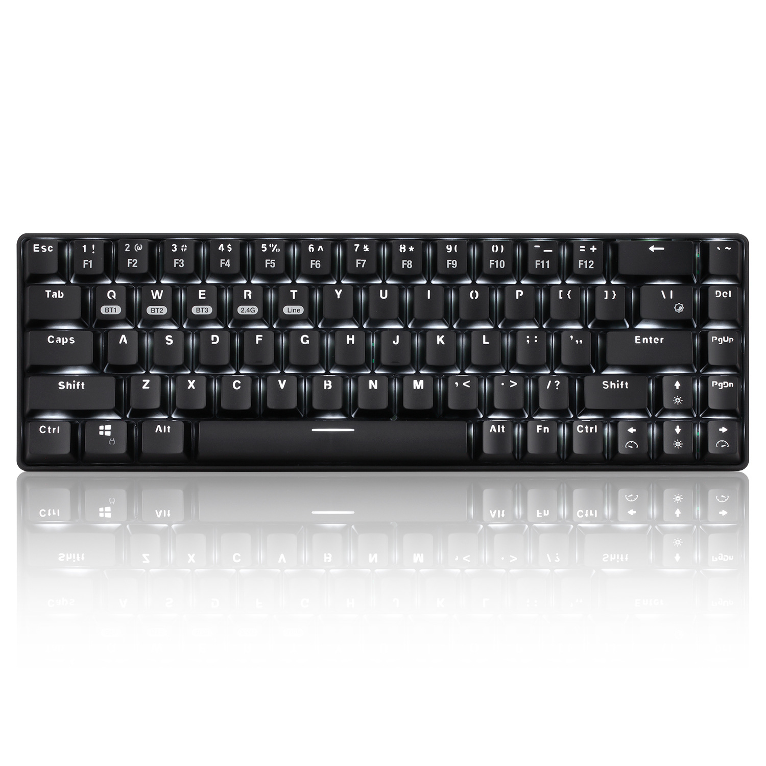 XINMENG RF-68 RGB Backlit Mechanical Wireless Gaming Keyboard - 68