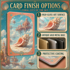 La Ciudad Coral del Cielo: Set de Colección de Tarjetas Metálicas Grabadas Premium para Coleccionistas Profesionales y Regalos de Lujo - Product Image 6