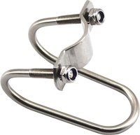 Accessoires pour serres : Petites attaches en U en acier galvanisé pour tubes transversaux, connecteurs de fixation verticale pour tuyaux