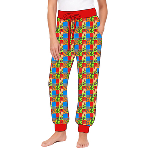 Pantalones de jogging suaves de cintura alta, largos, impermeables, con estampado personalizado, para bebés niñas, 100% tejido, venta al por mayor - Product Image 1
