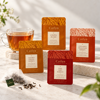 Emballage de sachets de thé en feuille métallique haute barrière, résistant à l'humidité, avec fermeture à trois côtés pour l'emballage des sachets de thé