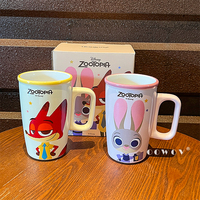 Tasse en céramique à motif de dessin animé avec poignée, tasse à café et à lait personnalisée pour le bureau, l'école et les cadeaux