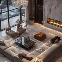 Projet de villa, mobilier italien de luxe, solution clé en main, mobilier sur mesure, salon complet, canapés, style moderne