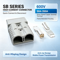 Connecteur SB mâle/femelle robuste de qualité industrielle 50A 120A 175A 350A 600V, ignifuge en PC, prise de batterie à connexion rapide pour l'énergie