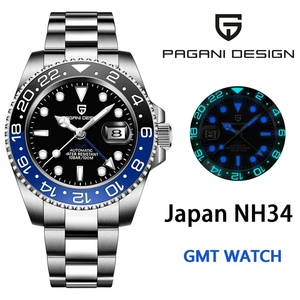 PAGANI DESIGN 1662 NH34 GMT Montre mécanique automatique de luxe pour homme Montre Pour Homme Original - Product Image 2