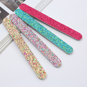Mini lime à ongles colorée, bande de polissage éponge jetable, tampon exfoliant pour manucure, pédicure et soins des ongles - Product Image 1