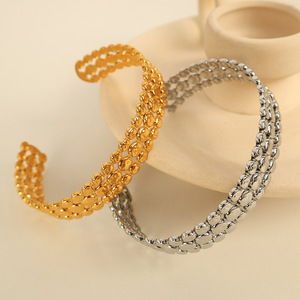 Adjustable <b>Ball</b> Chain <b>Bracelet</b> Gold Silver Unisex Jewelry Trendy Minimalist Design - Product Image 1