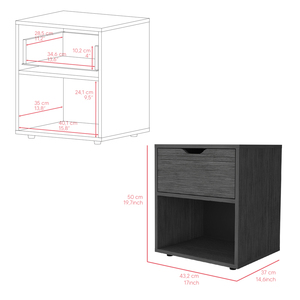 Nightstand Altheimer Light Gray Bedroom Storage <b>Drawer</b> Unit - Product Image 6