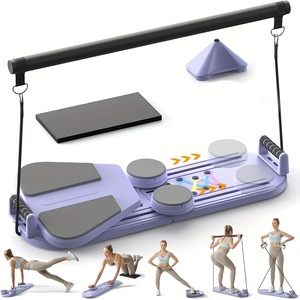 Tavola per Pilates per <span class=keywords><strong>Allenamento</strong></span> a <span class=keywords><strong>Casa</strong></span> 6 in 1, Macchina Pilates Portatile e Pieghevole, Attrezzatura per Pilates con Rullo - Product Image 1