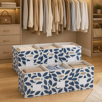 Cubos de Almacenamiento Cuadrados Plegables Resistentes, Paquete de 6, 30 cm, Compatibles con Estantes de Cubos Estándar, Diseño con Ventana para Etiquetas, Cestas Organizadoras de Ropa de Tela No Tejida