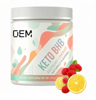 Poudre de BHB Keto Antioxydante pour Adultes OEM 272g, Saveur Naturelle Framboise-Limonade, Cétones Exogènes, Complément Alimentaire