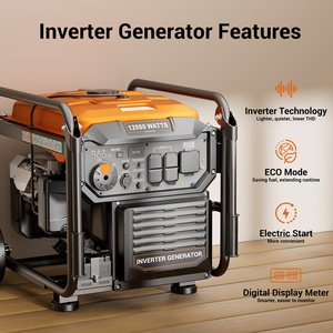 Générateur à essence à démarrage électrique 9000W 9kW 11,25 kVA, type ouvert, générateurs portables pour la maison, le chantier, les grands événements - Product Image 2