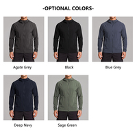 Veste à capuche pour homme avec logo personnalisé, légère, fermeture éclair intégrale, pour course à pied, randonnée, camping, fitness, coupe-vent en nylon et élasthanne, vêtements de sport