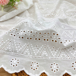 Cotone tinta unita <span class=keywords><strong>intaglio</strong></span> disegni tessuto ricamato in cotone ricamato pizzo abito da donna ricamato in cotone e tessuto di <span class=keywords><strong>lino</strong></span> - Product Image 5