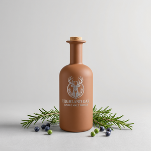 Bouteille en verre super flint de 500 ml avec bouchon en liège, vide, pour spiritueux, vodka, whisky, gin, acceptant le logo personnalisé et la boîte d'emballage – Vente en gros directe usine - Product Image 6